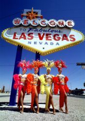 Vegas Sign and Show Girls